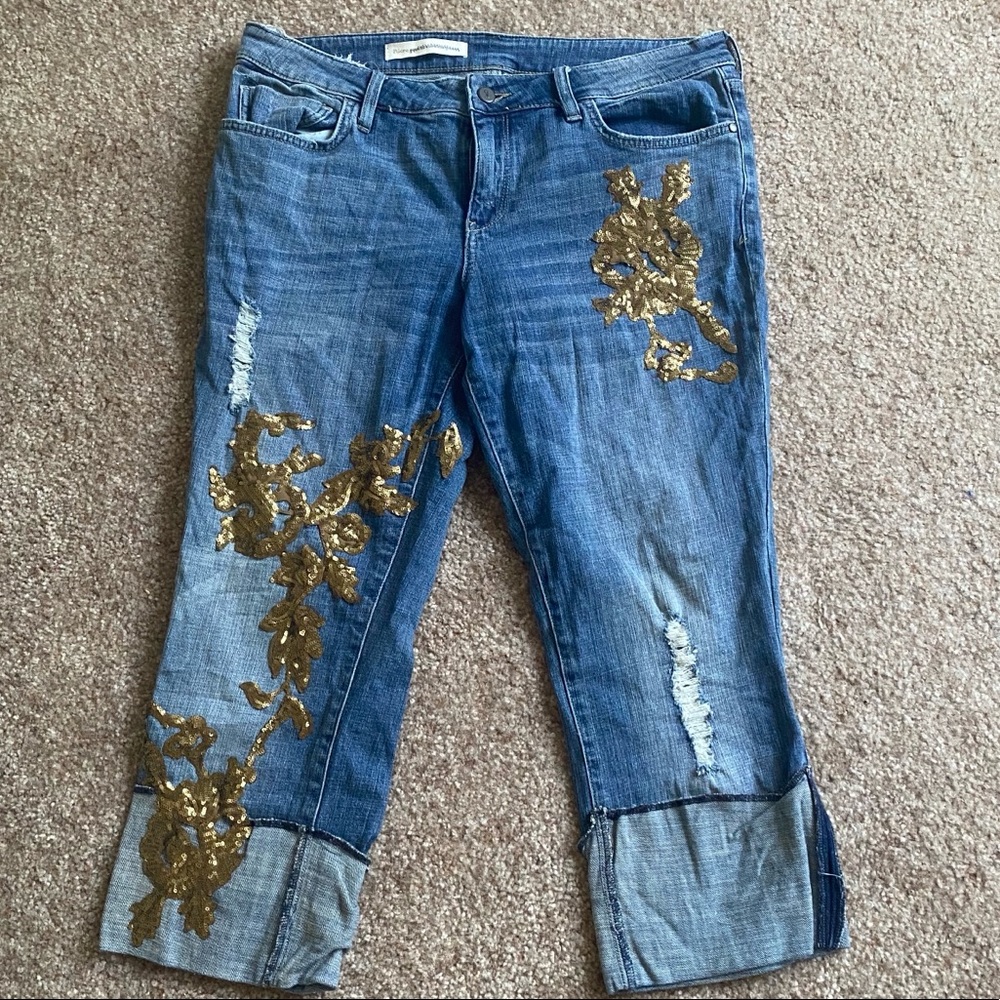 Pilcro sequin denim